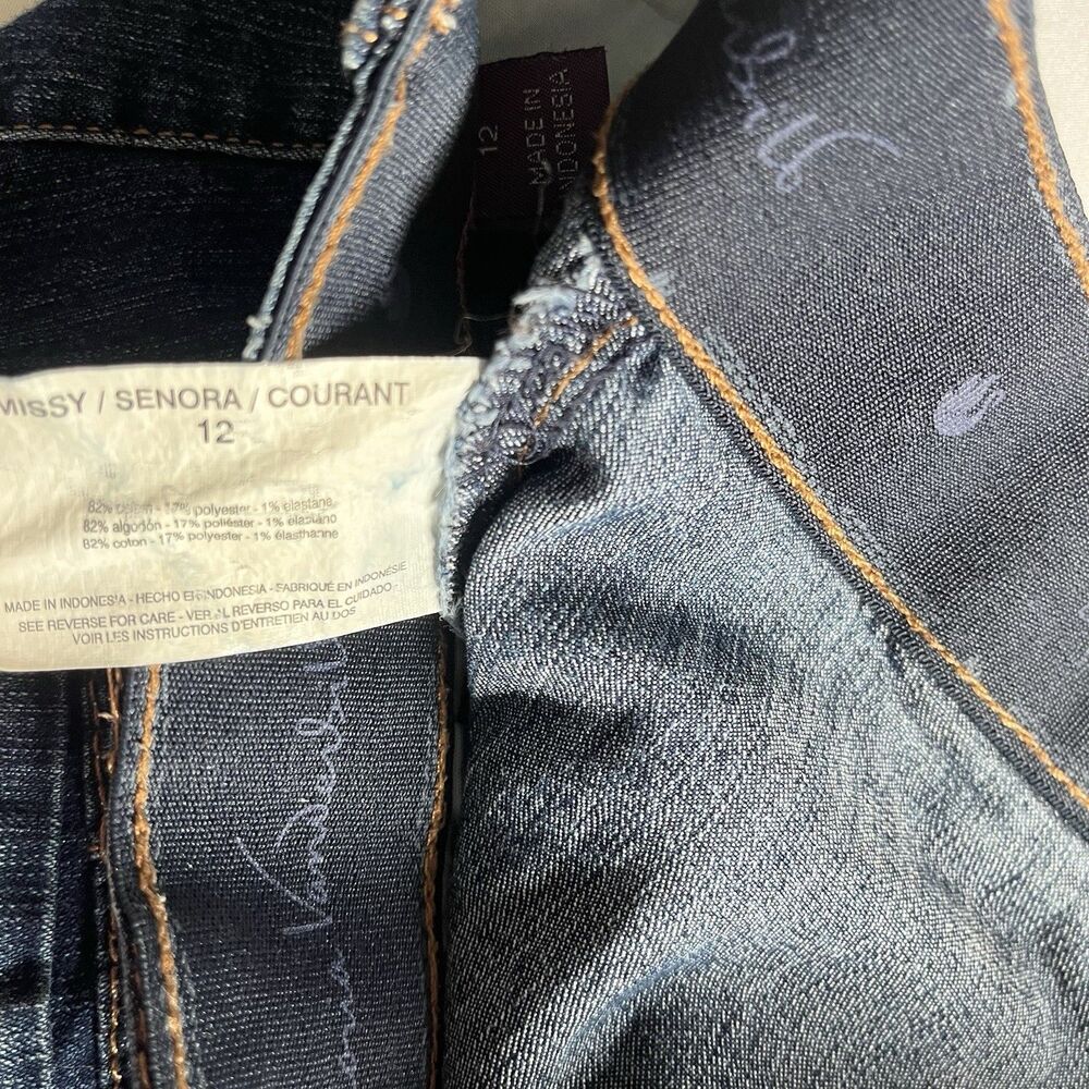Gloria Vanderbilt Rhea Cwb Capri Blue Jeans Stretch Comfort Waist Womens 12 EUC - Picture 4 of 8